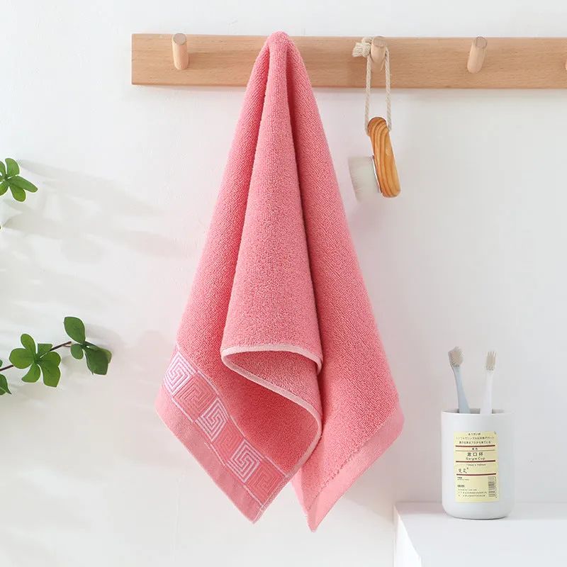 Gaoyang thickened pure cotton towel individually packaged, 35x75cm, in pink colour for home face washing