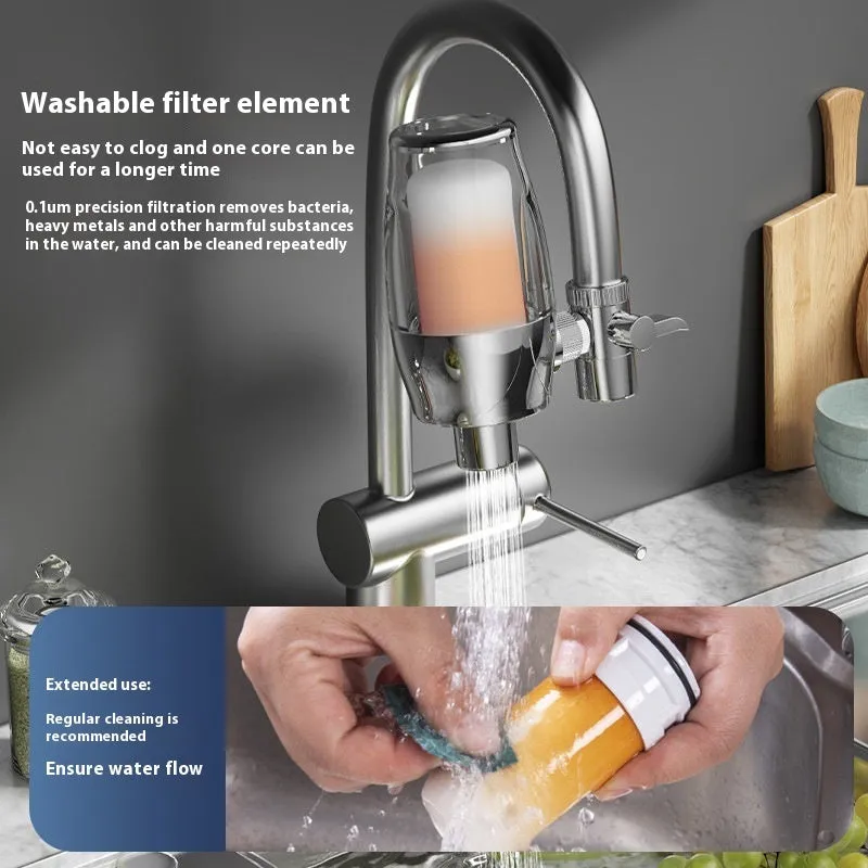 Direct drink faucet water filter with ceramic element for tap water