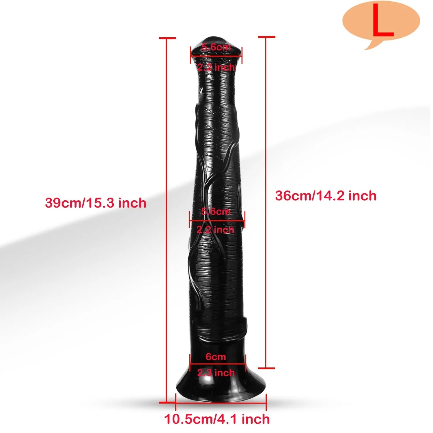 Black flesh colour PVC horsewhip with special-shaped super-long design on plain background