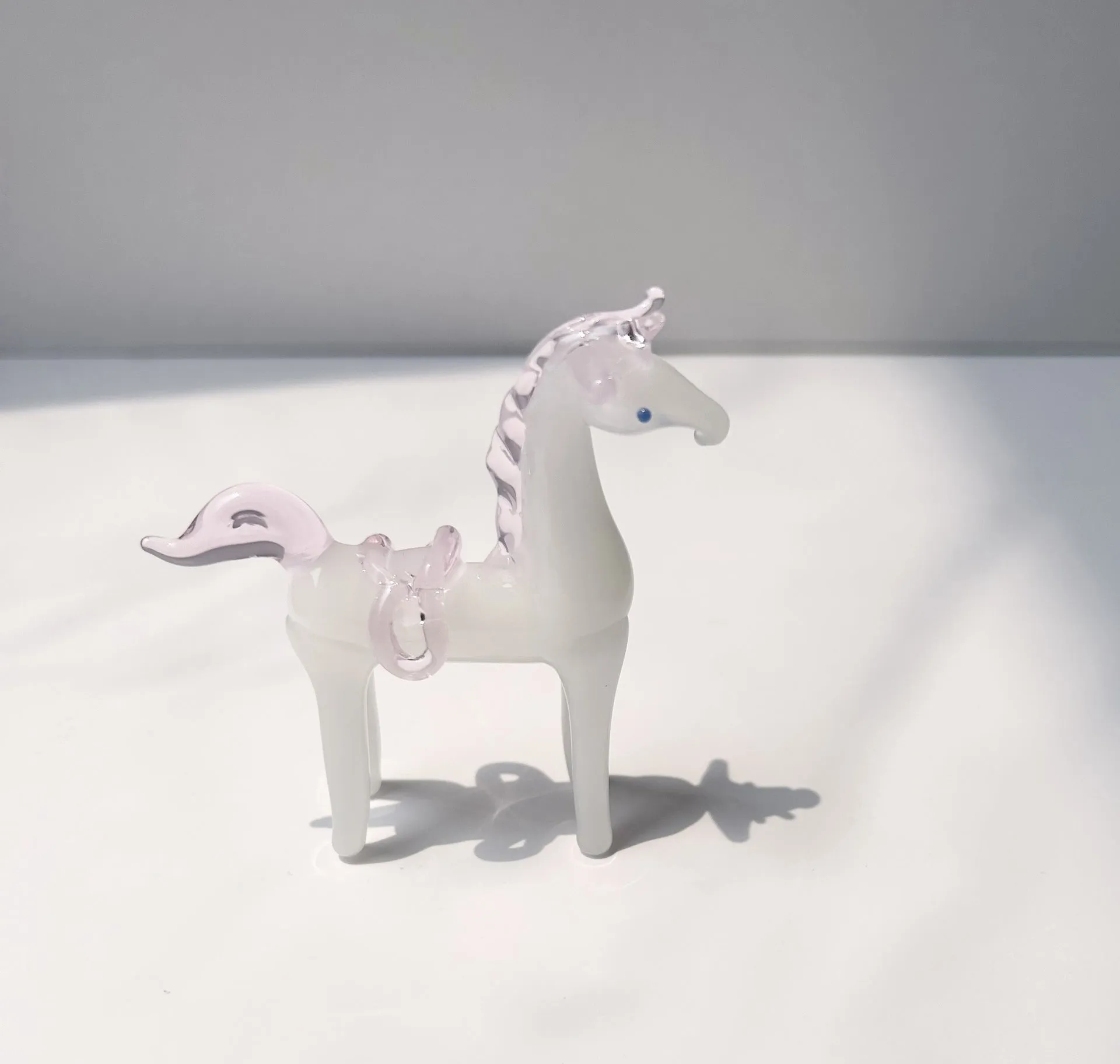 Glazed horse office decoration in coloured glaze material