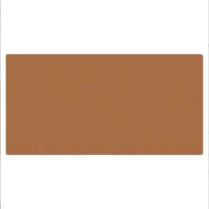 Extra large thickened non-slip felt mouse pad for desk in brown colour with keyboard and mouse