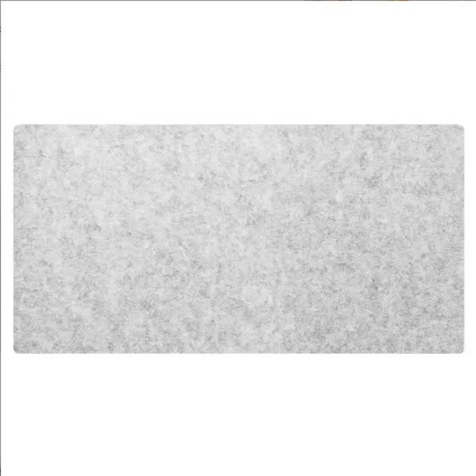 Extra large thickened non-slip felt mouse pad for desk in brown colour with keyboard and mouse