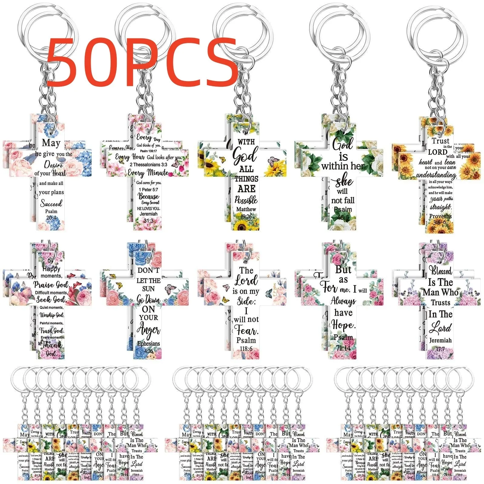 Acrylic key pendants for Easter Halloween and Christmas festive decor with high transparency