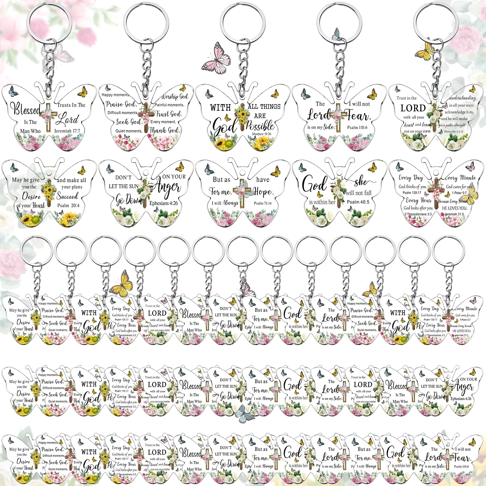 Acrylic key pendants for Easter Halloween and Christmas festive decor with high transparency