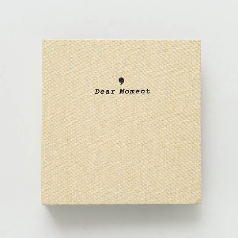 Cotton and linen loose-leaf pocket album for 3-inch and 5-inch photos in beige