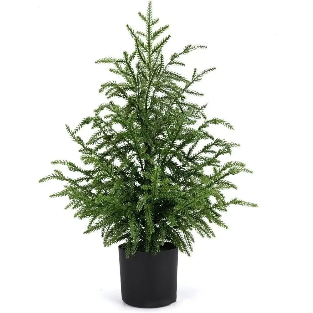 60cm Norfolk Pine Christmas tree in black flower pot with adjustable moving fork branches