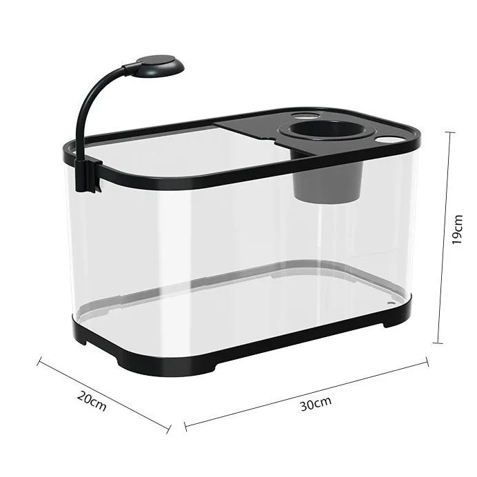 Ecological landscape filter oxygen-making integrated fish tank in luxury white or black colour