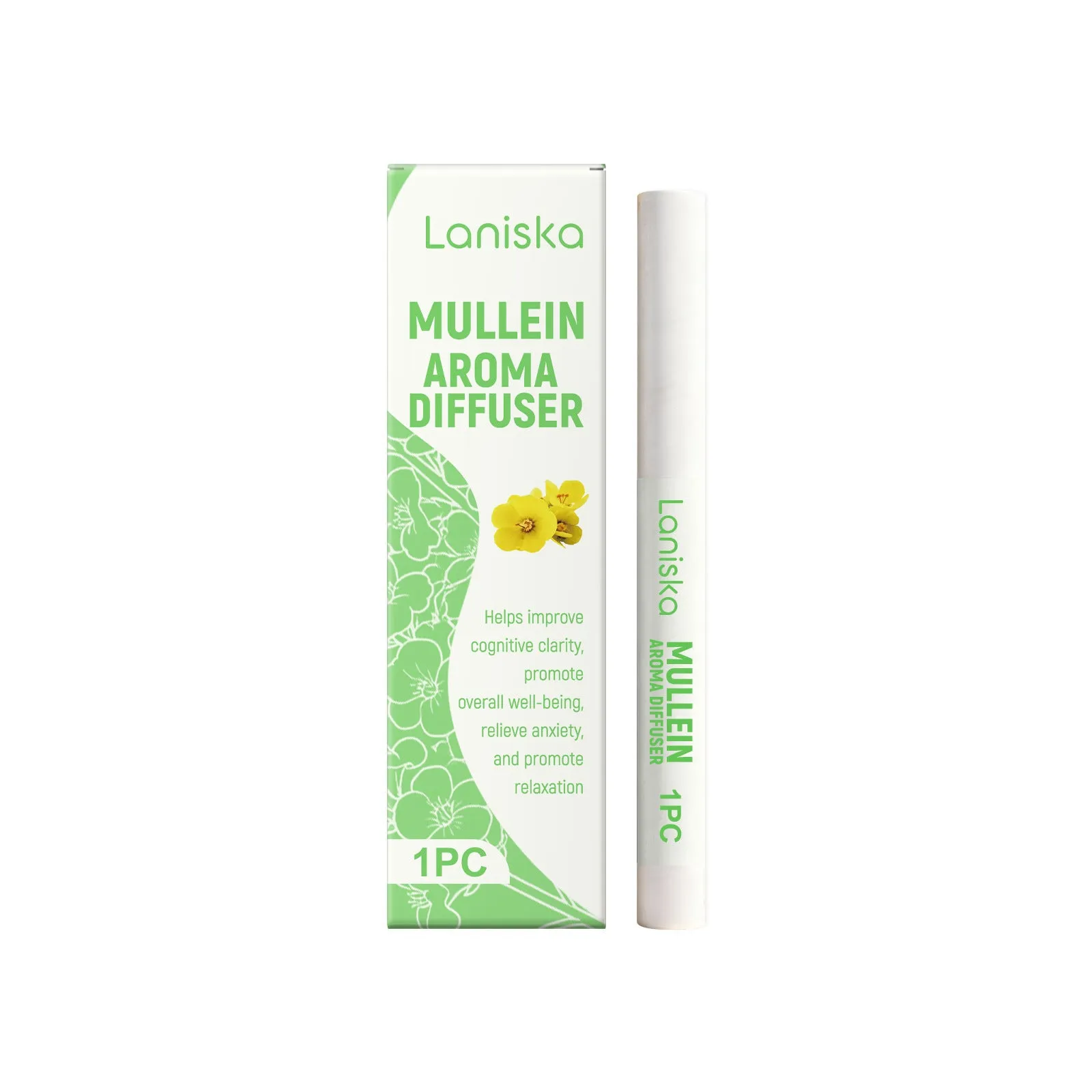Verbascum Thapsus aromatherapy breathing stick in standard specification for universal skin type body care