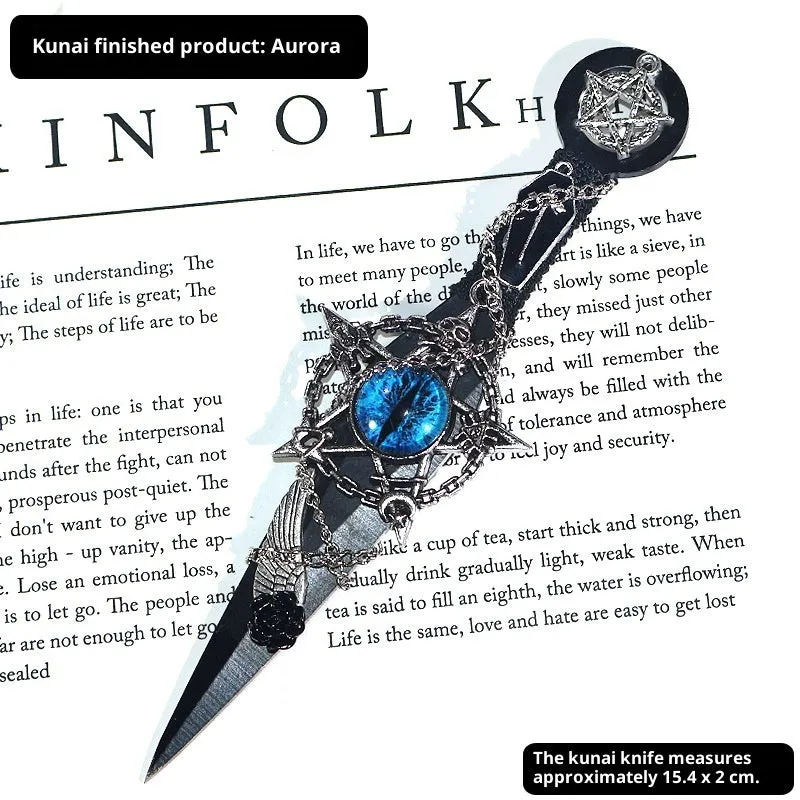 Bicai Bitter Darts handmade metal unpacking art knife in Aurora colour as DIY ornament accessory