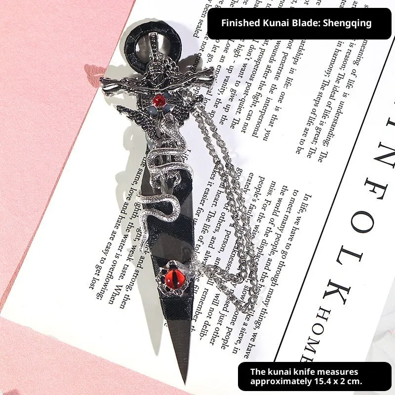 Bicai Bitter Darts handmade metal unpacking art knife in Aurora colour as DIY ornament accessory