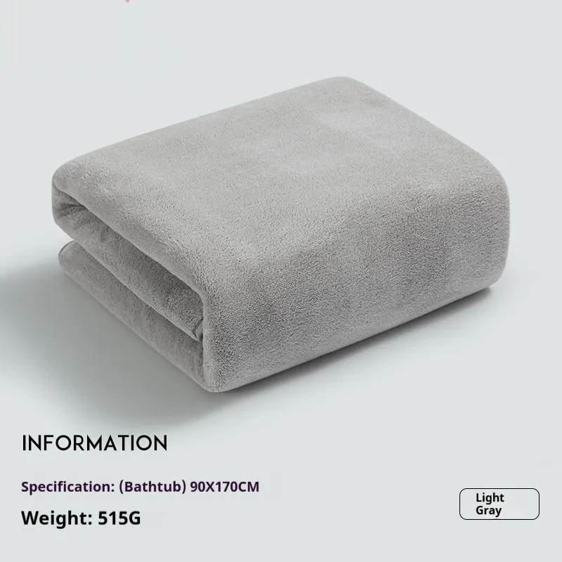 Baby's bath towel in light gray, super soft non-gauze lint-free plain weave 70x140cm