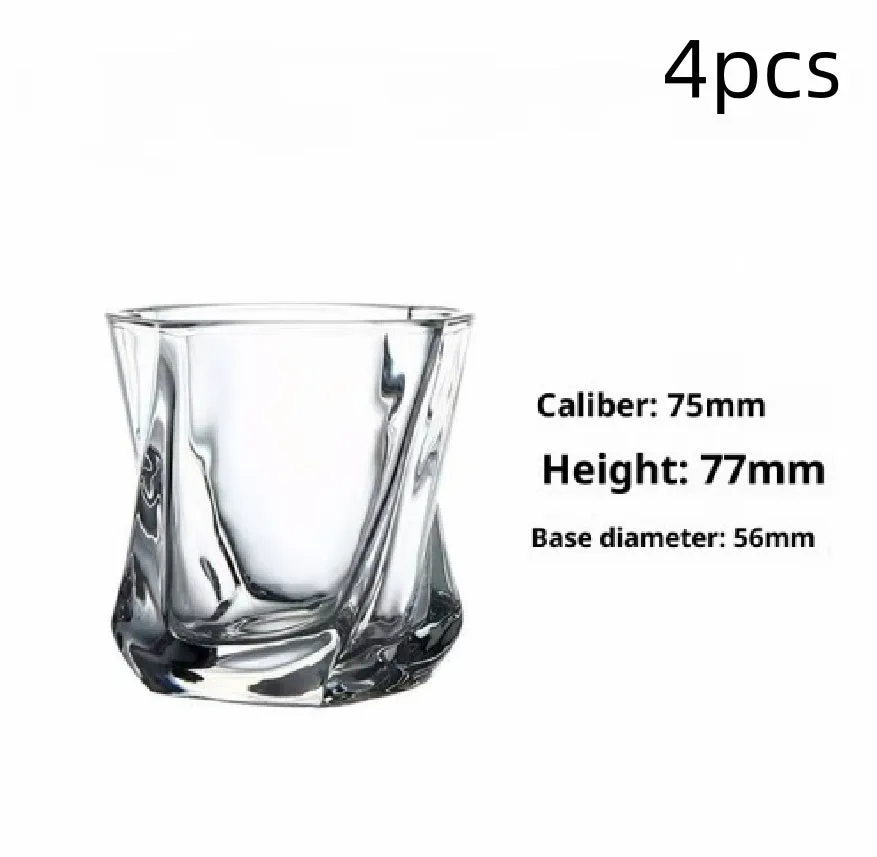 High-grade transparent 150ml swing whisky glass on table