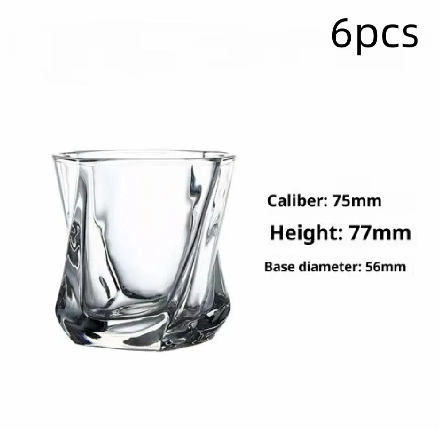 High-grade transparent 150ml swing whisky glass on table