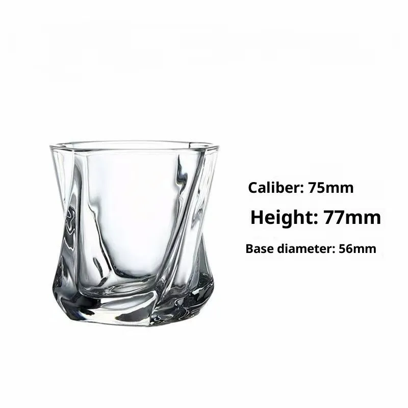 High-grade transparent 150ml swing whisky glass on table
