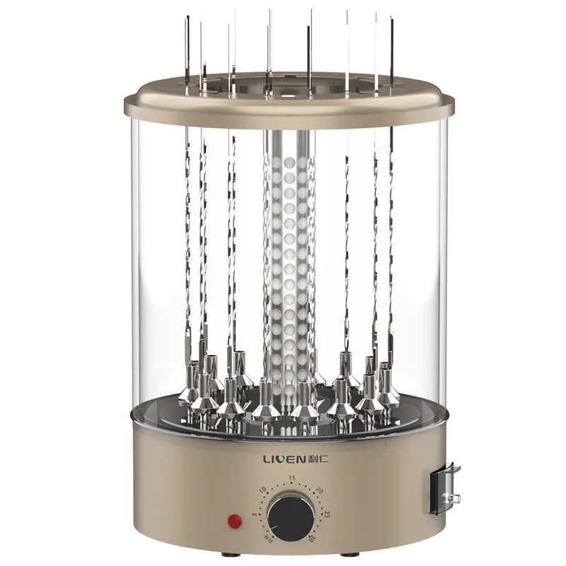 Household electric barbecue oven with automatic rotation, 210mm diameter, 1100W, tabletop design, colour KLJ120