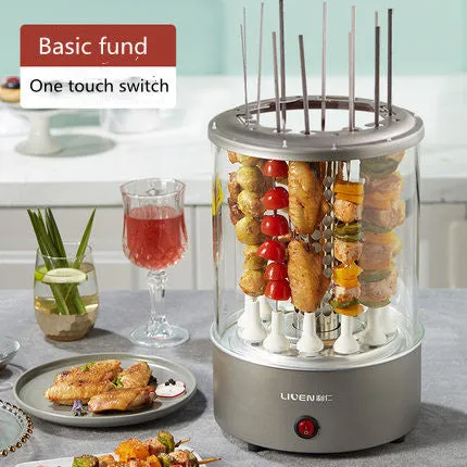 Household electric barbecue oven with automatic rotation, 210mm diameter, 1100W, tabletop design, colour KLJ120