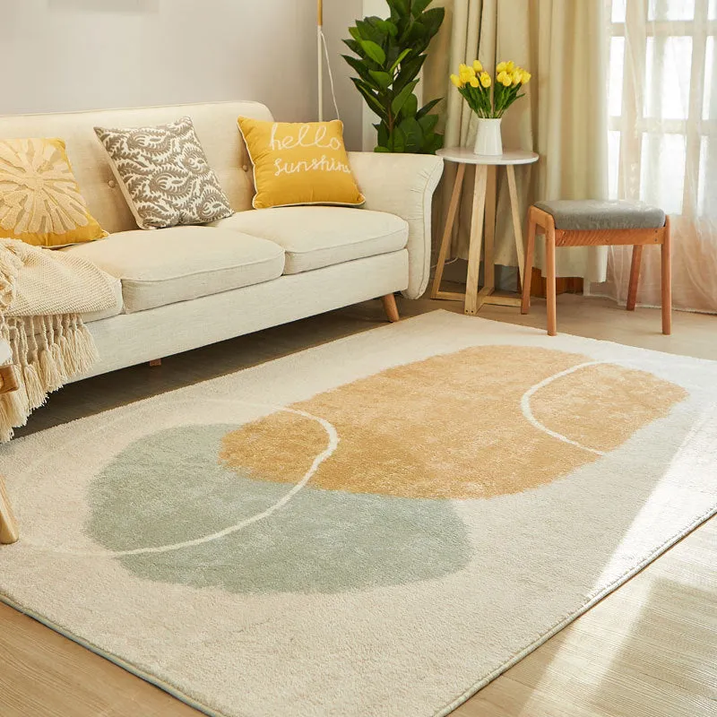 Rectangular machine-woven carpet in a soft colour, available in multiple sizes for living room or bedroom floor