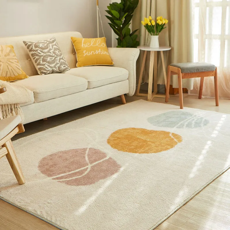 Rectangular machine-woven carpet in a soft colour, available in multiple sizes for living room or bedroom floor