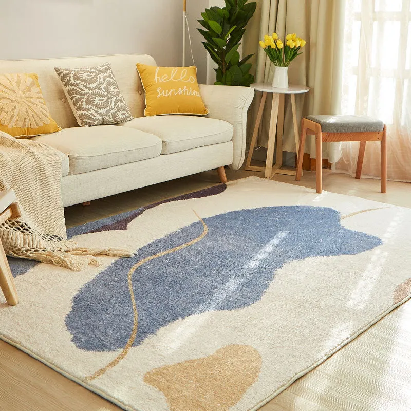 Rectangular machine-woven carpet in a soft colour, available in multiple sizes for living room or bedroom floor
