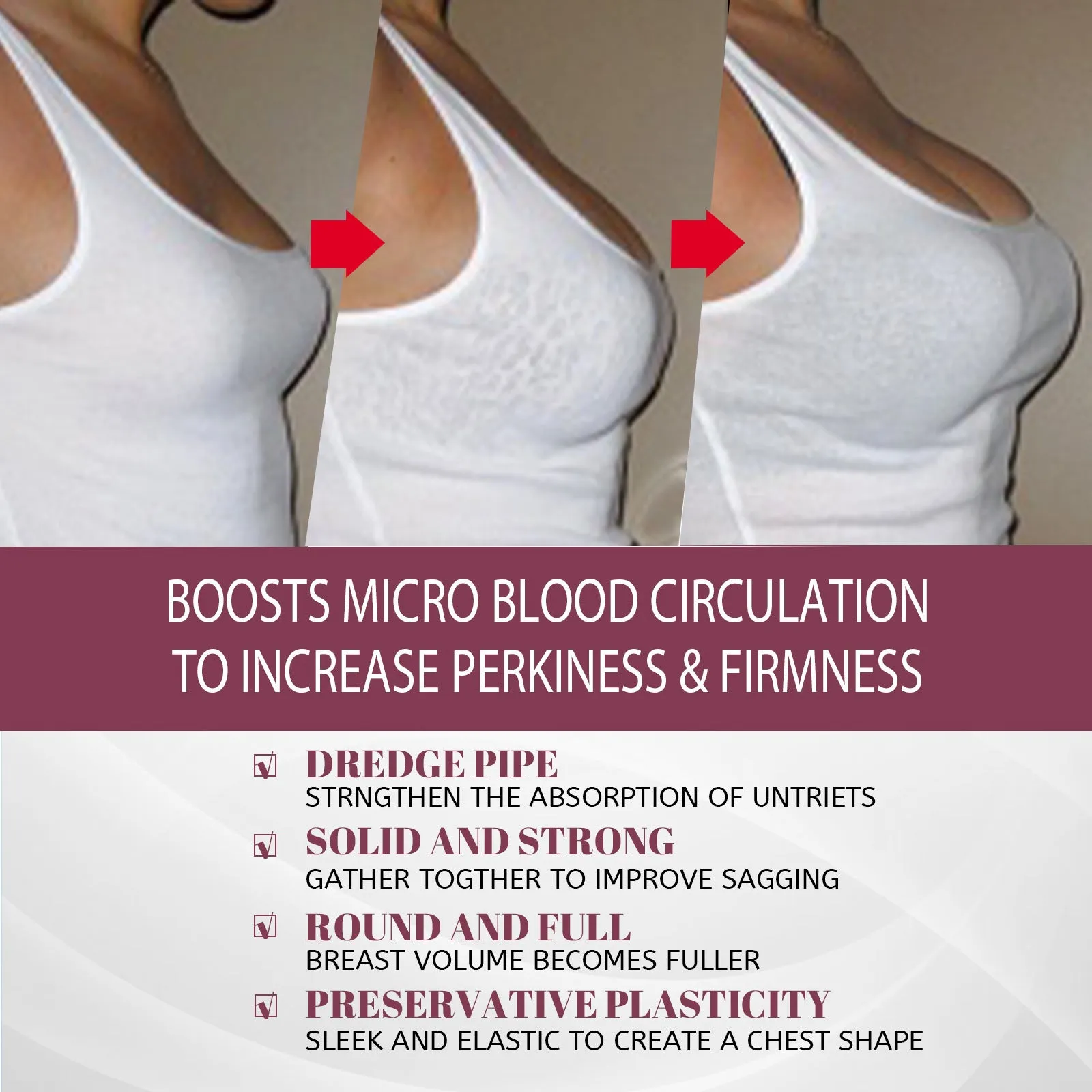 White breast beauty cream tube 50g for lifting and plumping bust