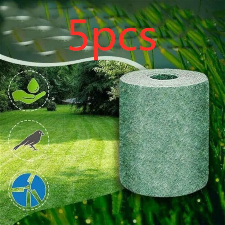 Roll of biodegradable grass seed mat 20cm by 300cm for soil erosion control and lawn establishment