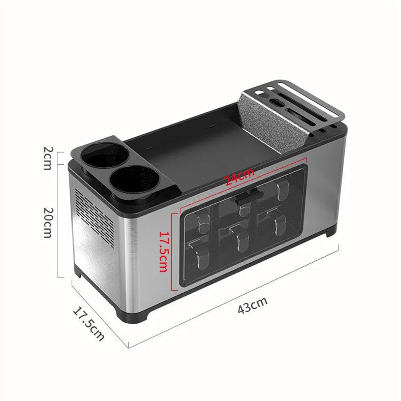 Multifunctional storage box for kitchen shelf with lid PP and 201 stainless steel modern simple style