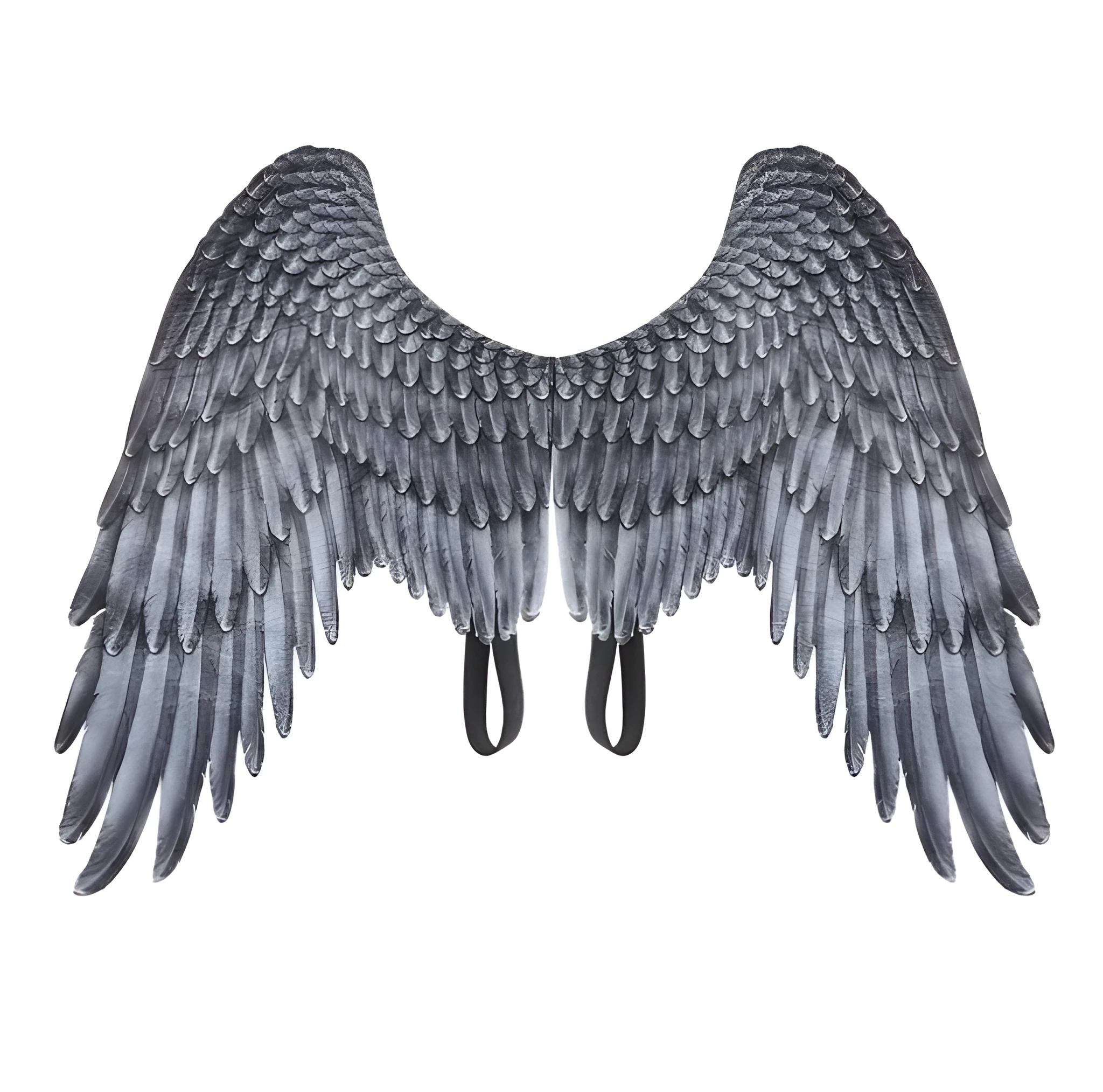 3D angel wings in non-woven fabric, white colour, for kids Halloween costume with elastic shoulder straps