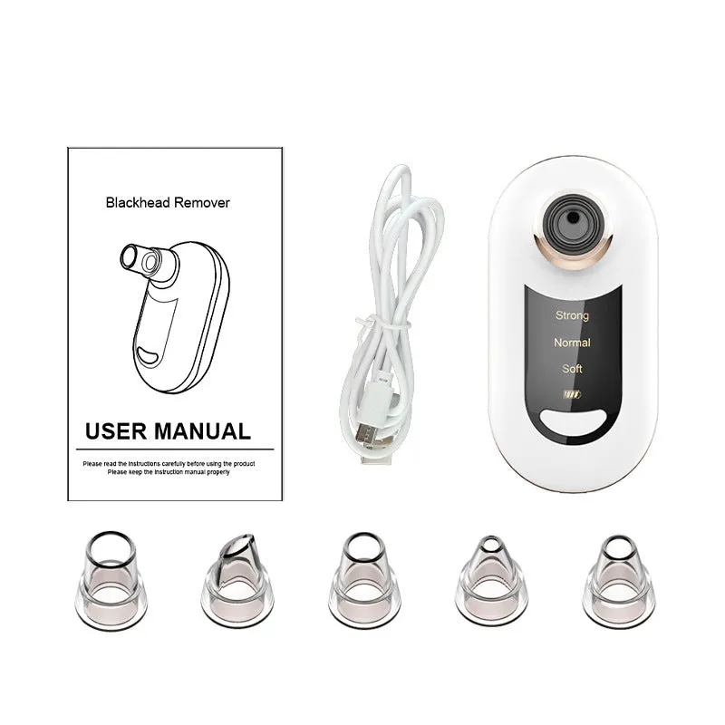 Beauty salon pore vacuum electric blackhead suction device with ABS plating shell in green, pink, red, and white colour options