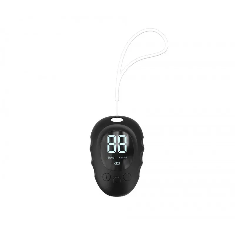 Silicone sleep aid hand grip monitoring device in white, black, or green colour with charging cable.