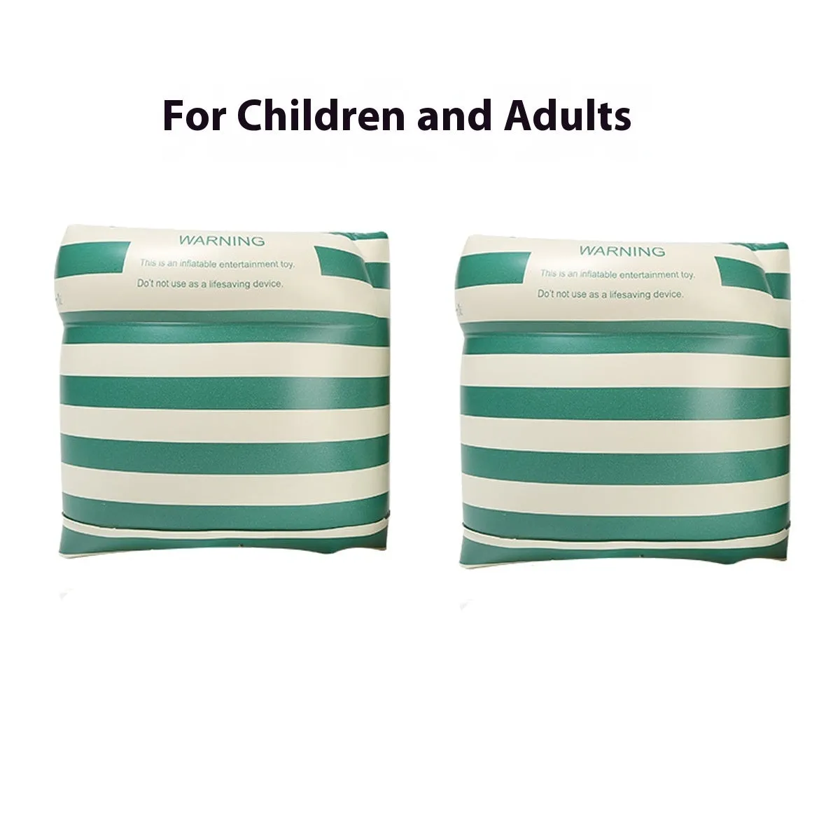 Pair of cylinder blue PVC swimming arm floats for children and adults retro series