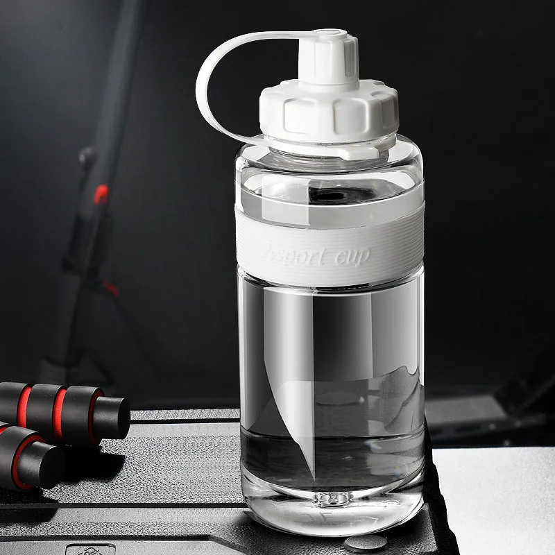 Plastic large capacity cup with straw in PC material, four colour options, capacities from 600ml to 2000ml