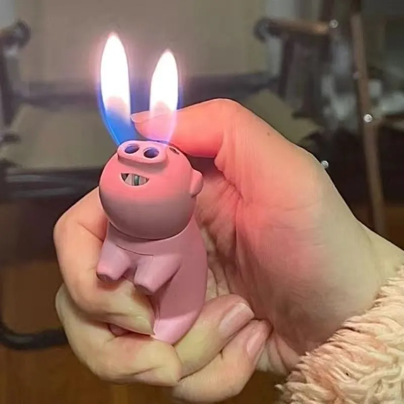Creative novelty lighter set made of aluminium alloy with vice hammer and fire extinguisher designs for boyfriend gift