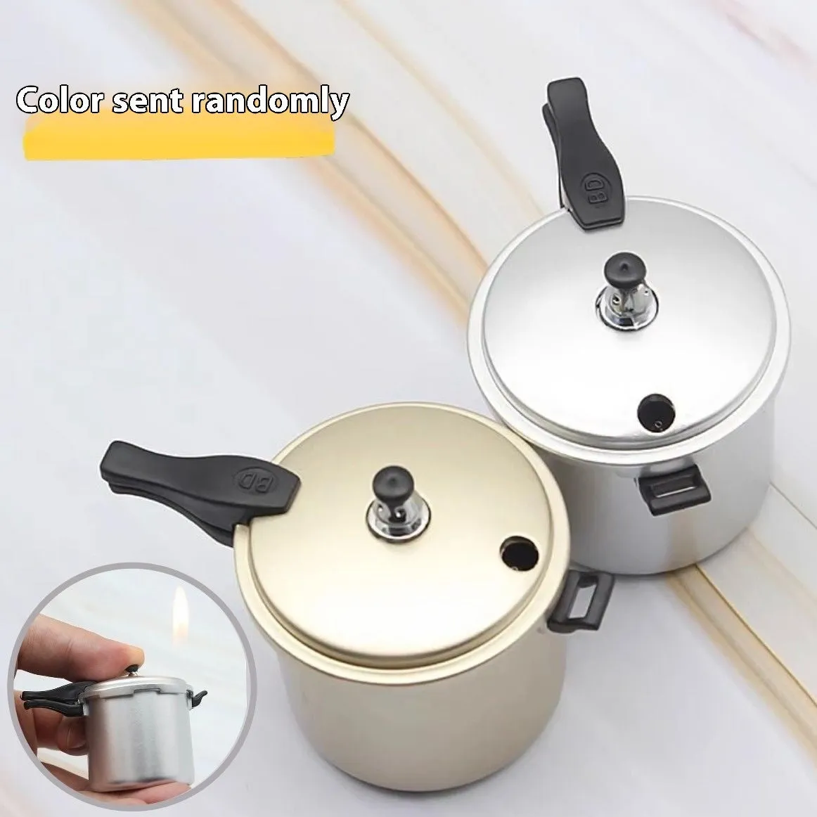 Creative novelty lighter set made of aluminium alloy with vice hammer and fire extinguisher designs for boyfriend gift