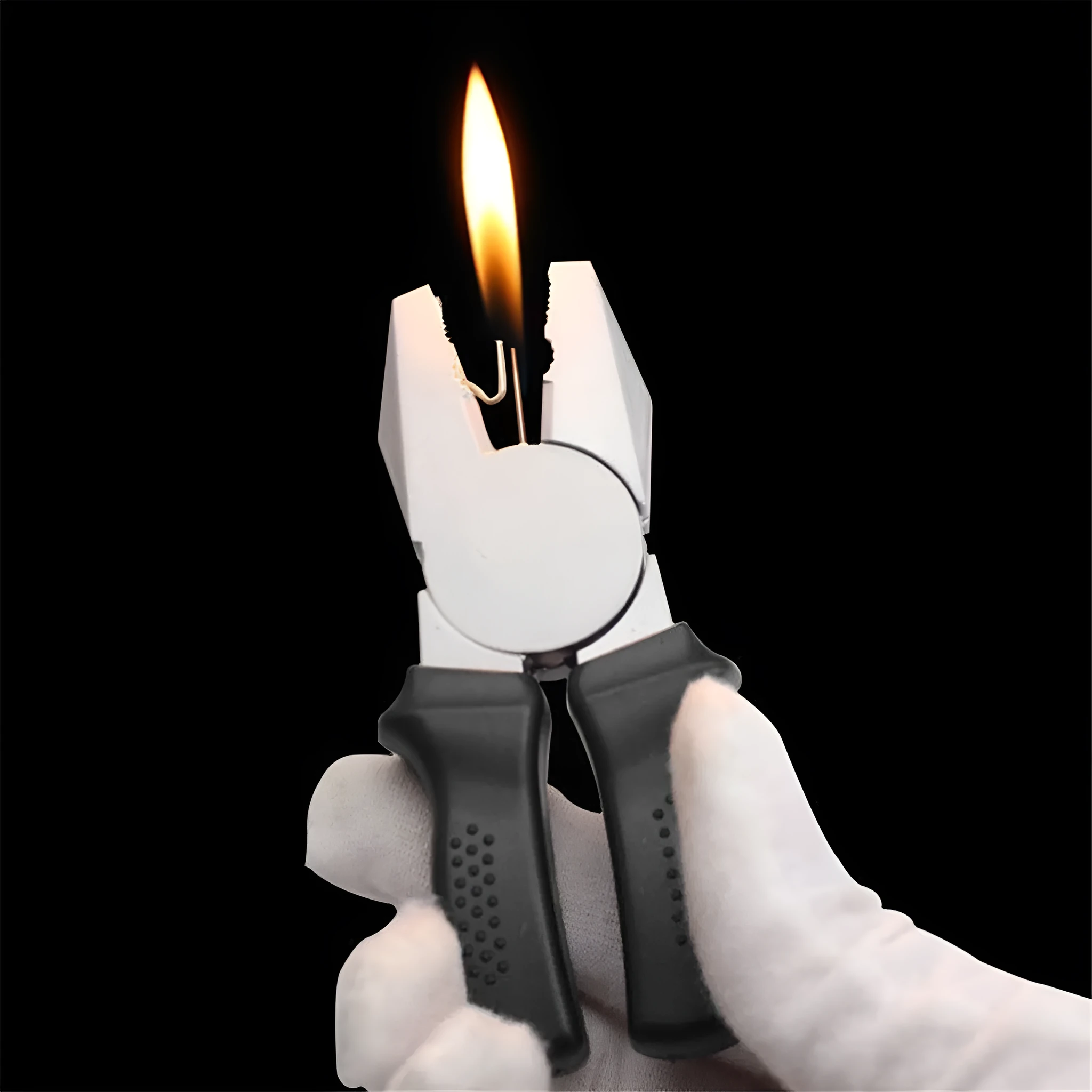 Creative novelty lighter set made of aluminium alloy with vice hammer and fire extinguisher designs for boyfriend gift