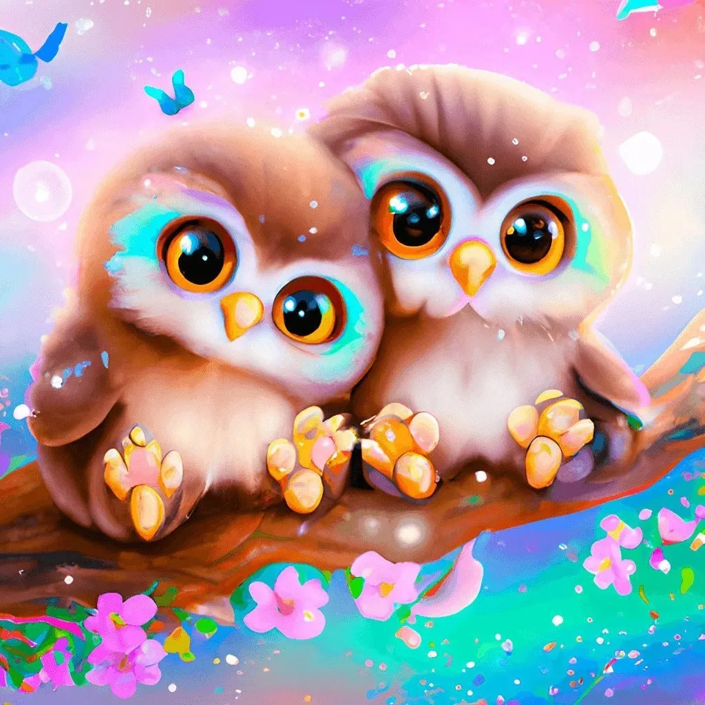 30x30cm frameless canvas diamond painting sticker with animal pattern, showing resin diamonds on a printed canvas base