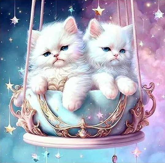 30x30cm frameless canvas diamond painting sticker with animal pattern, showing resin diamonds on a printed canvas base