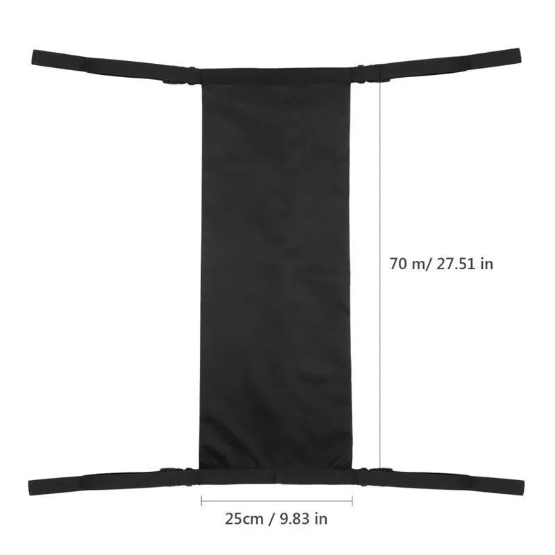 Black cylindrical wheelchair pannier bag for oxygen cylinder storage during travel