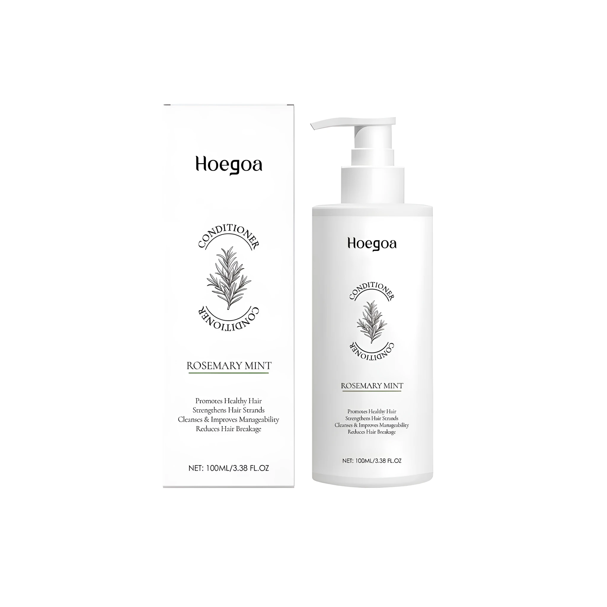 100ml bottle of rosemary mint conditioner with aloe vera and botanical extracts for daily hair care