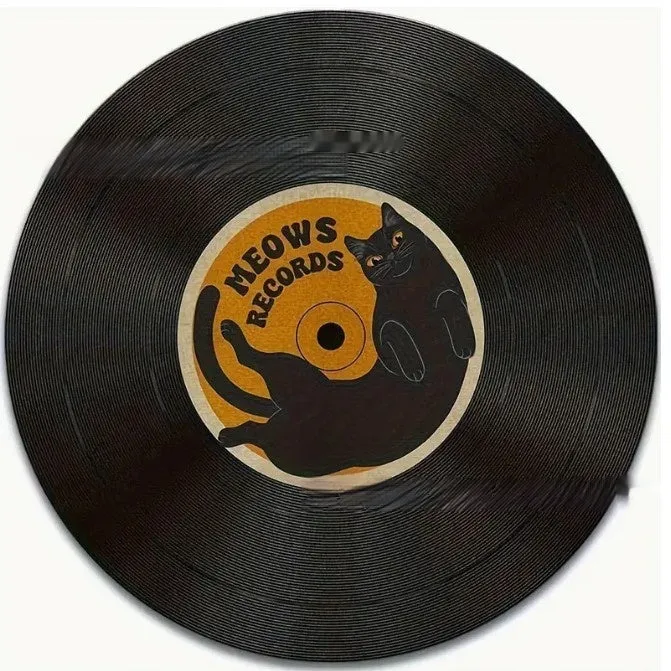 Cartoon black cat non-slip absorbent mouse pad with polyester fibre surface on a desk
