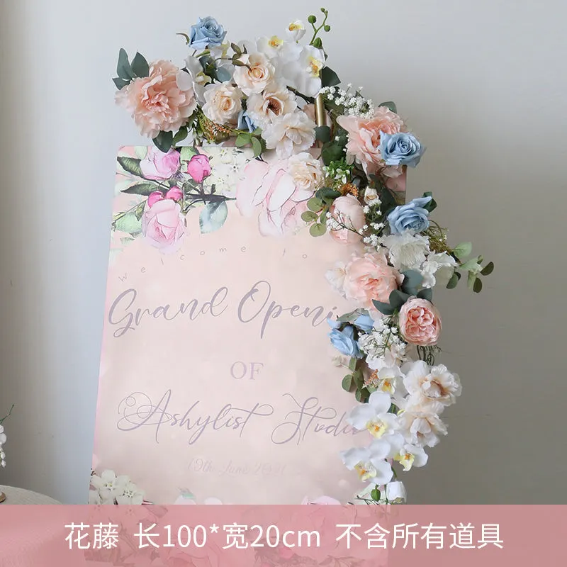 Silk artificial flower with moist finish in A Floral colour for wedding photography decoration