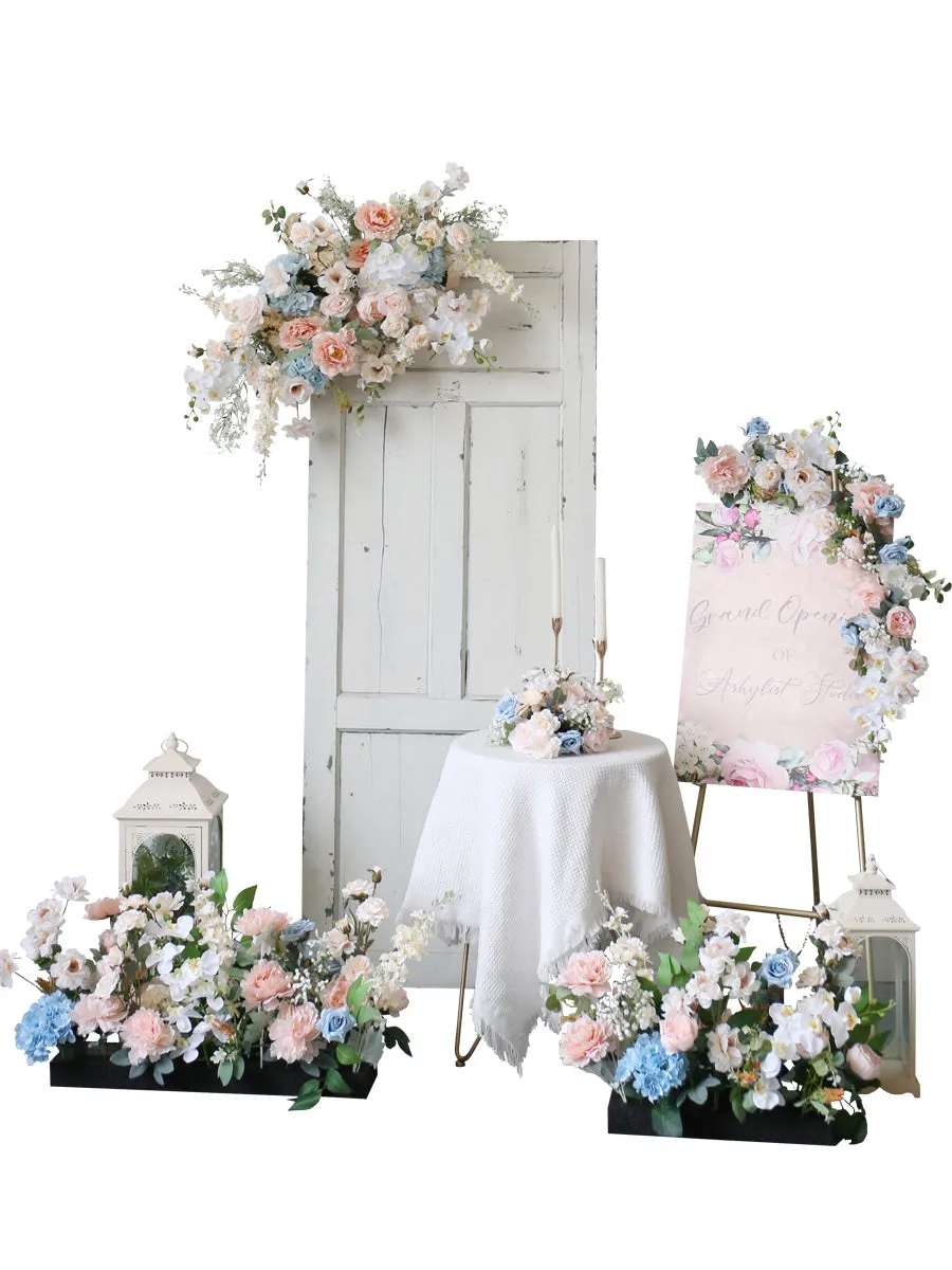 Silk artificial flower with moist finish in A Floral colour for wedding photography decoration