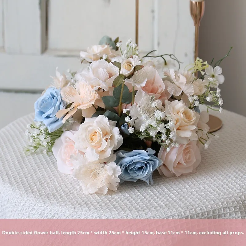 Silk artificial flower with moist finish in A Floral colour for wedding photography decoration