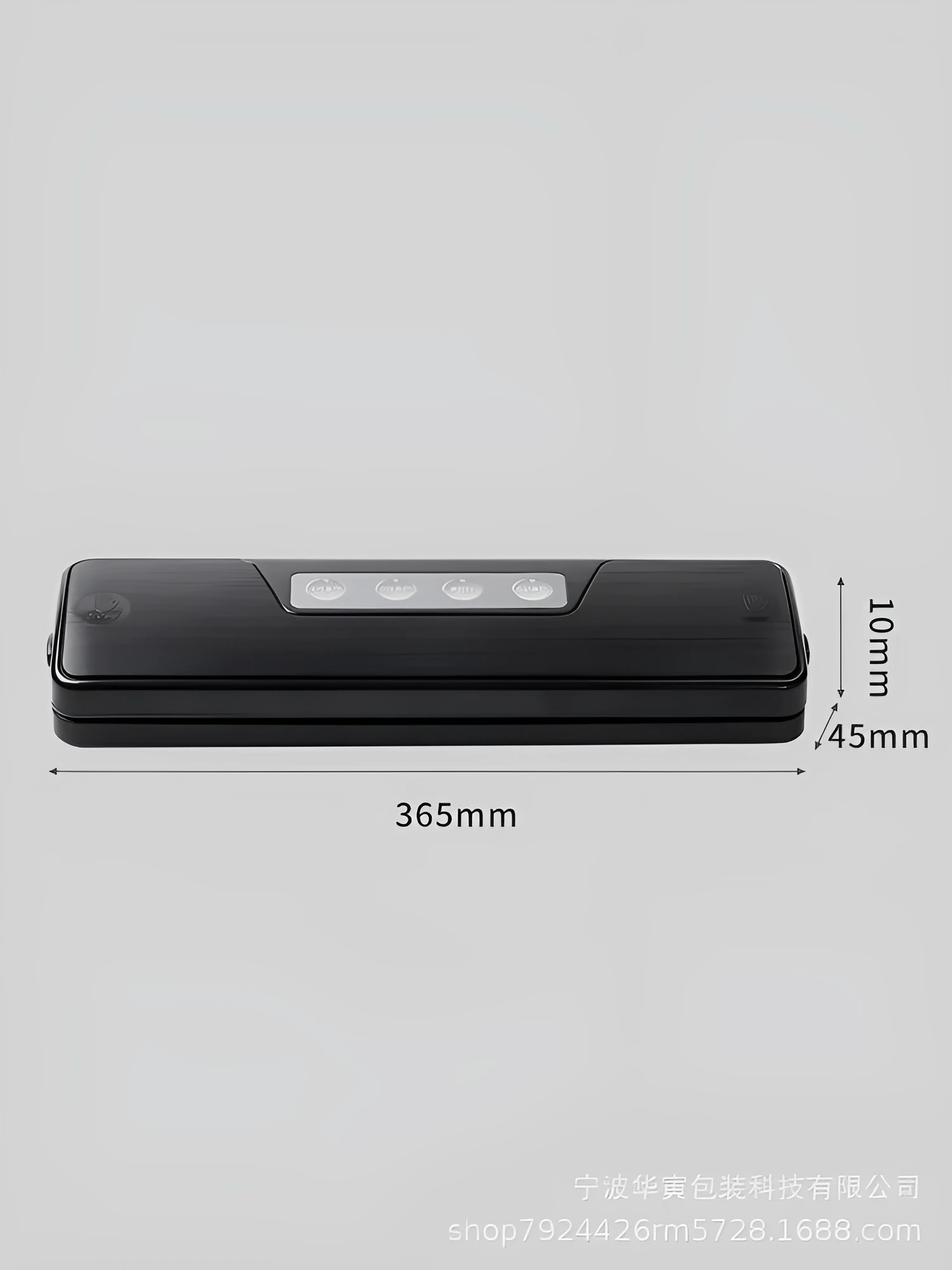 Compact black automatic vacuum sealer machine for household food preservation and item protection