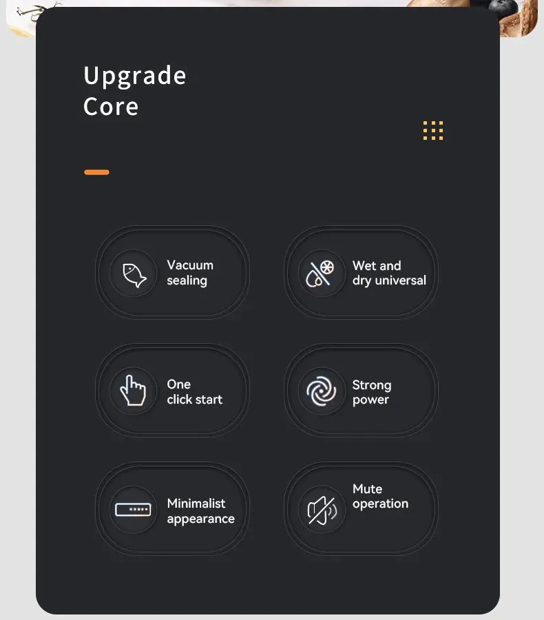 White automatic vacuum sealer machine on a kitchen counter