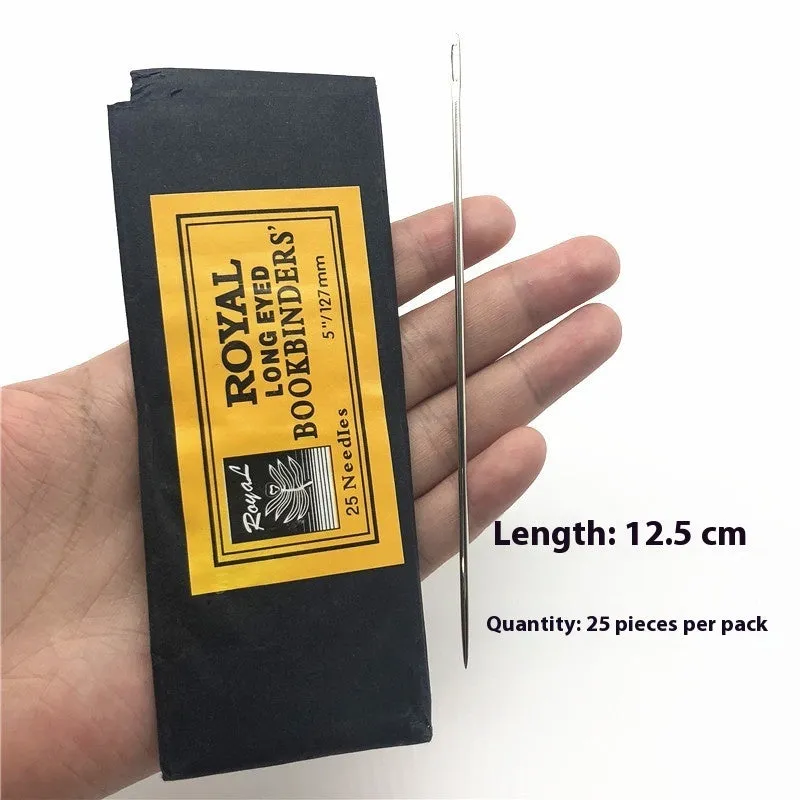 Imported long steel sewing needle 10cm length 1.8mm thick 7mm eye for hand sewing thick fabrics