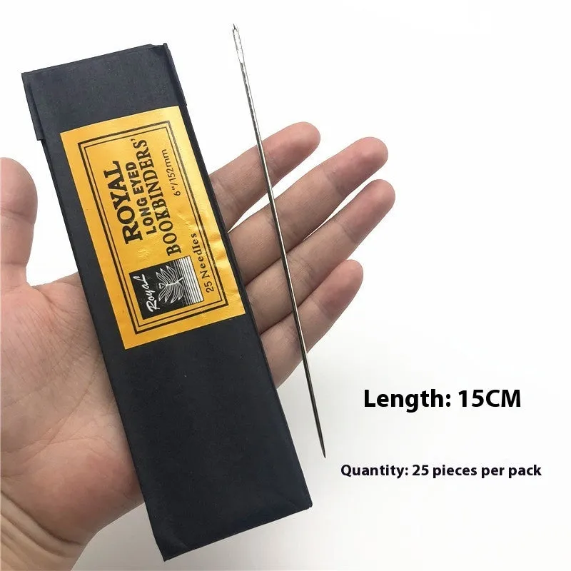 Imported long steel sewing needle 10cm length 1.8mm thick 7mm eye for hand sewing thick fabrics