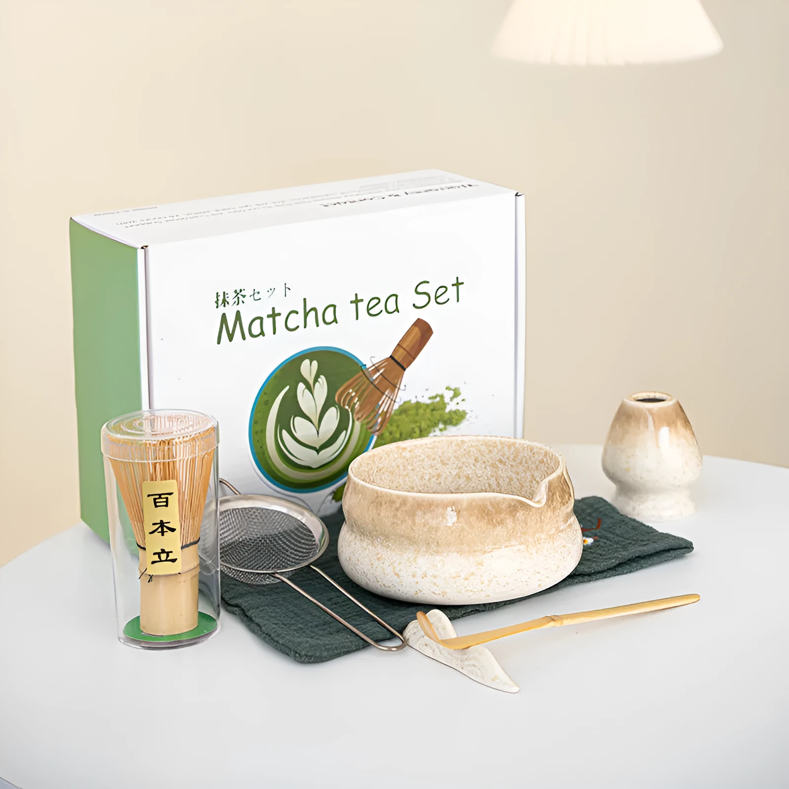 Baibenli Ceramics matcha tea set 7 pieces Japanese style ceramic kiln changed glaze colours