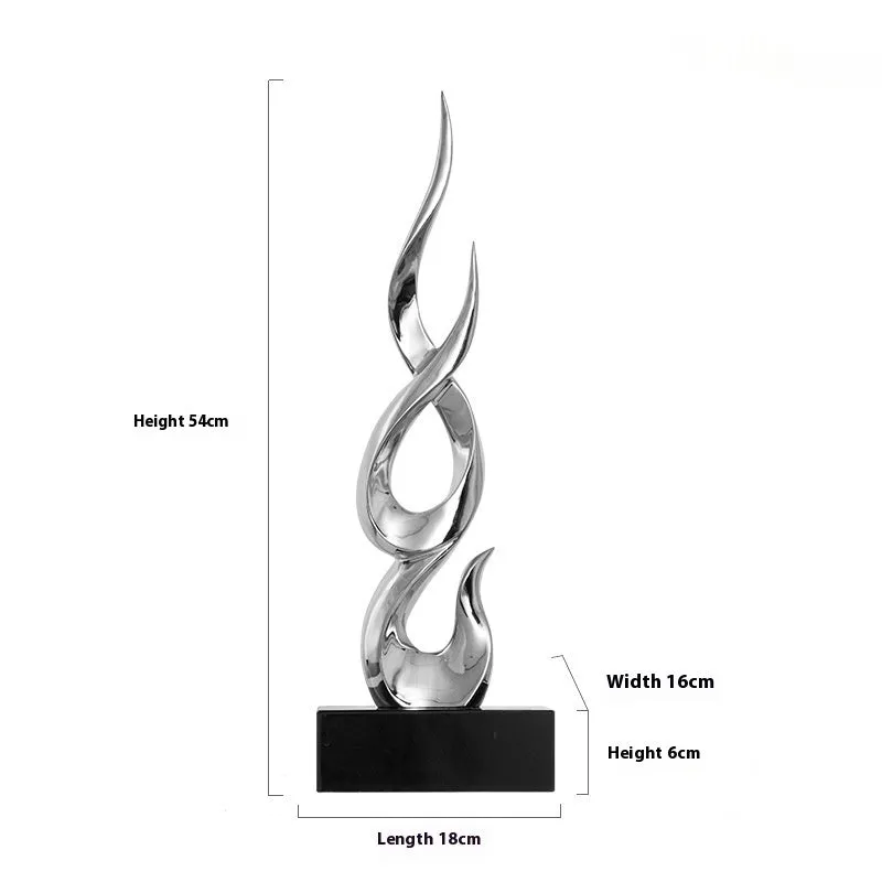 Resin festival high-rise decoration craft in bright gold colour with modern simple design