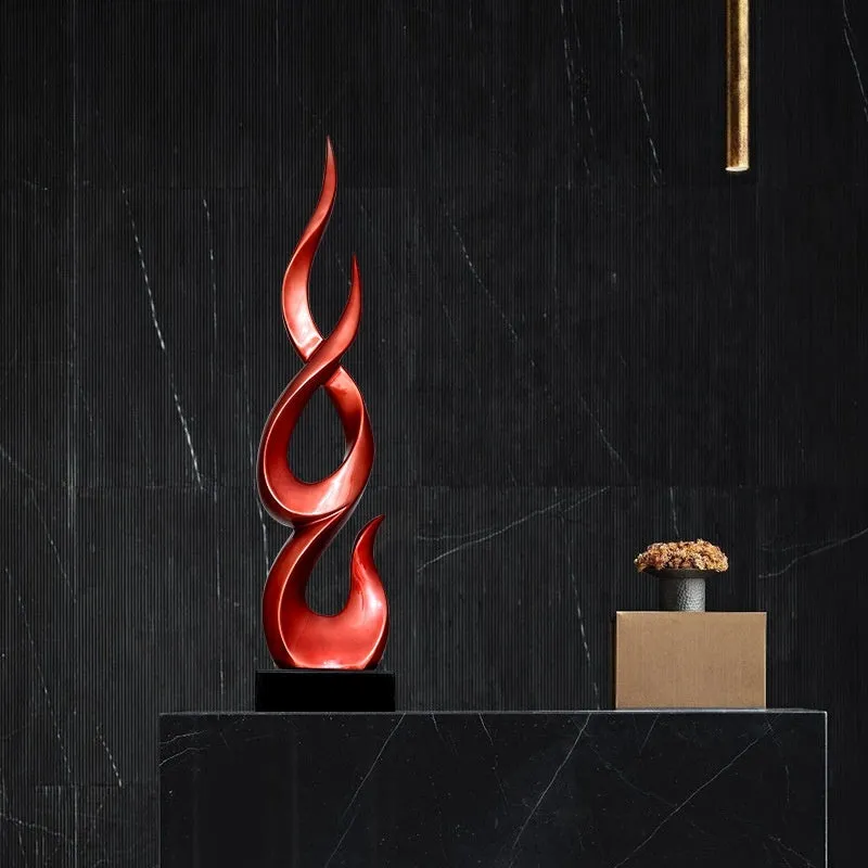 Resin festival high-rise decoration craft in bright gold colour with modern simple design
