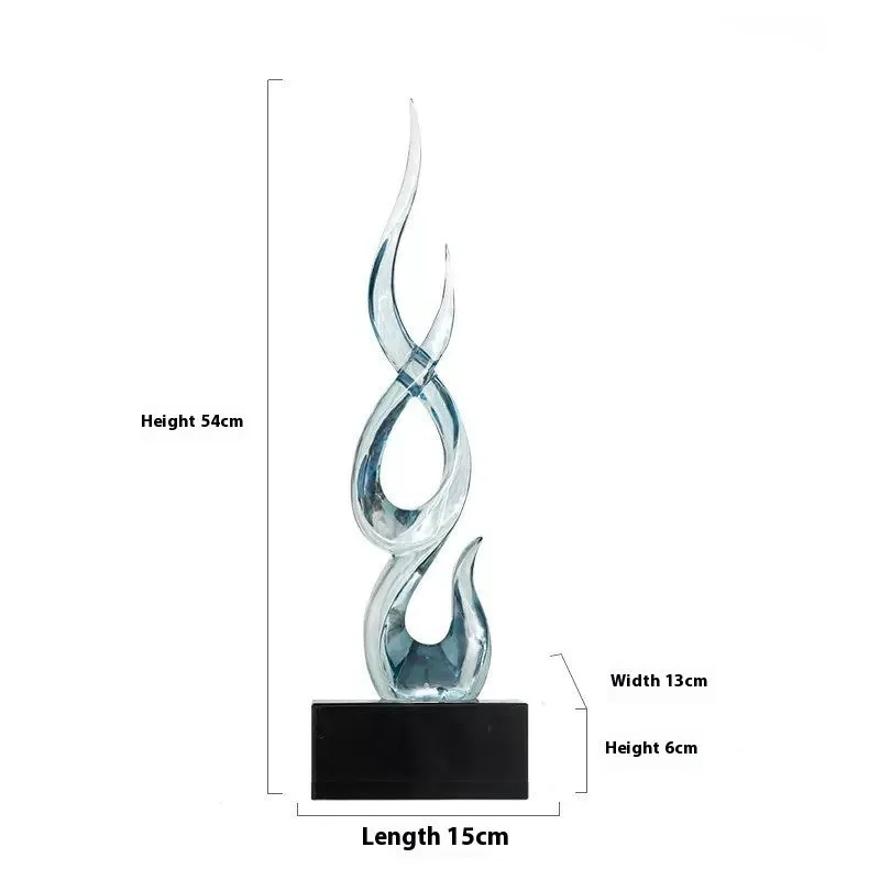 Resin festival high-rise decoration craft in bright gold colour with modern simple design